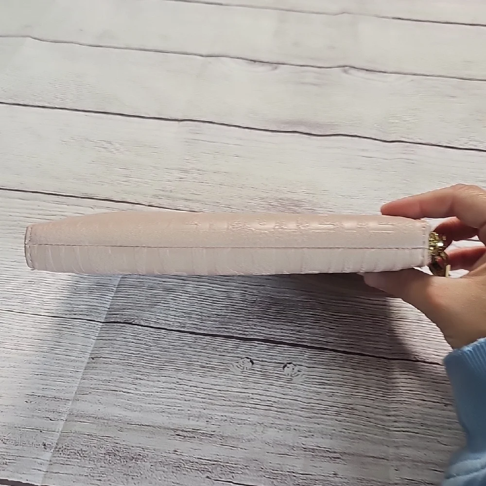 Steve Madden Dusty Pink Wallet Wristlet Textured Leather - Picture 9 of 15